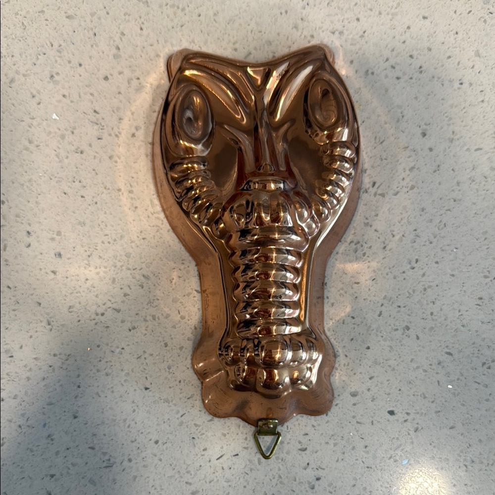 🏴 Copper lobster mold (10.5 inches long) | Vintage copper lobster mold